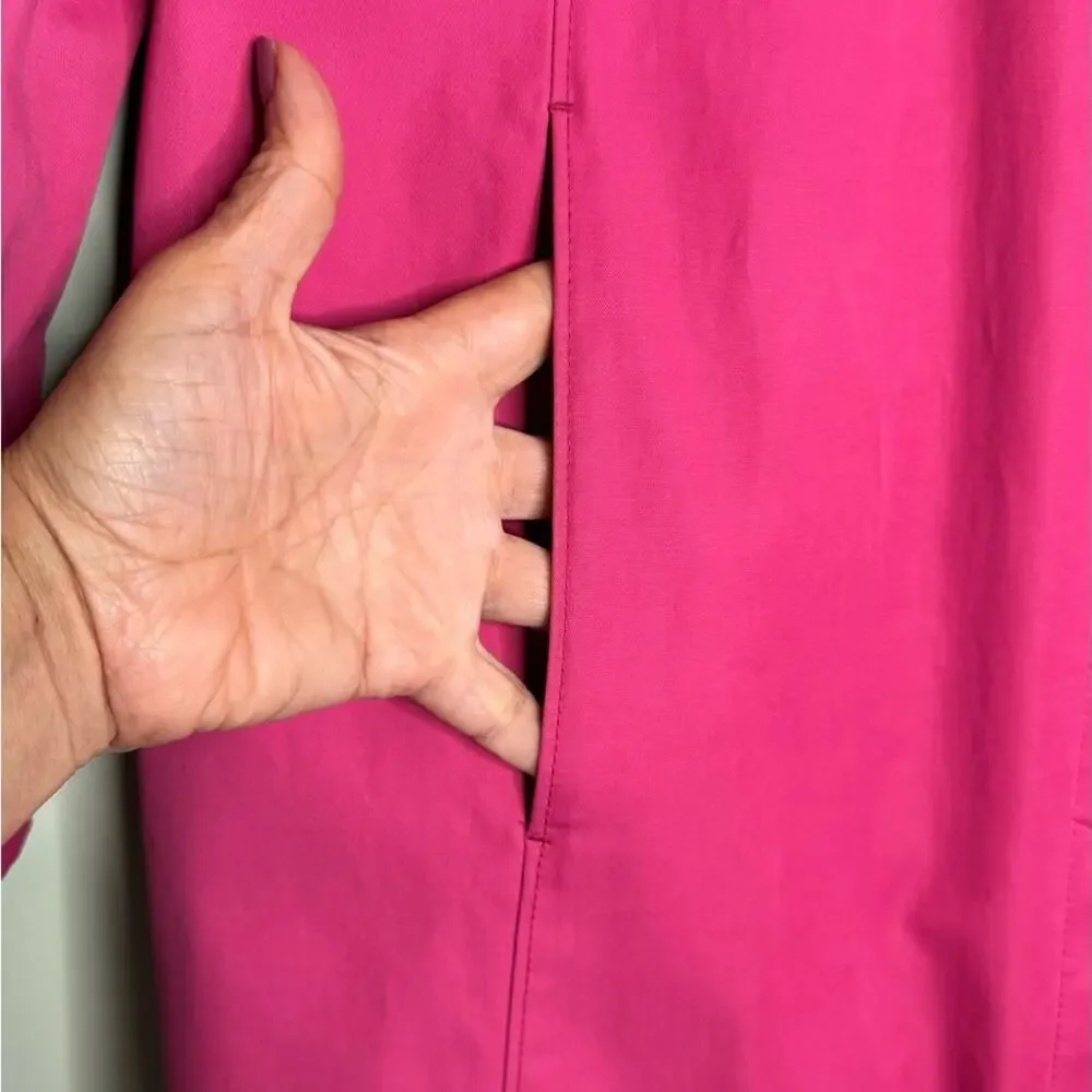 Jones New York Trench Coat in Dark Pink Size Medium Petite